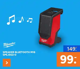 BOUWMAAT Speaker Bluetooth M18 Spejsg2-0 aanbieding