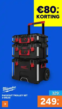 BOUWMAAT Packout Trolley Set 3-Delig aanbieding