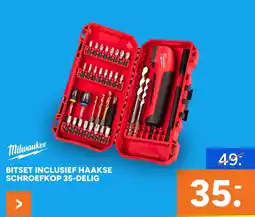 BOUWMAAT Bitset Inclusief Haakse Schroefkop 35-Delig aanbieding