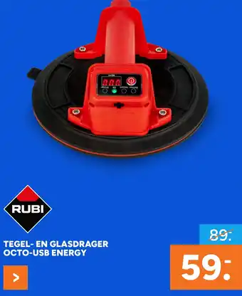 BOUWMAAT Tegel- En Glasdrager Octo-Usb Energy aanbieding