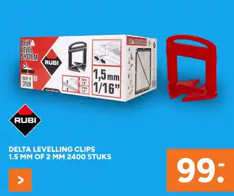 BOUWMAAT Delta levelling Clips aanbieding