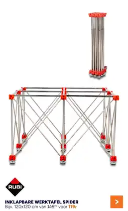 BOUWMAAT Inklapbare Werktafel Spider aanbieding