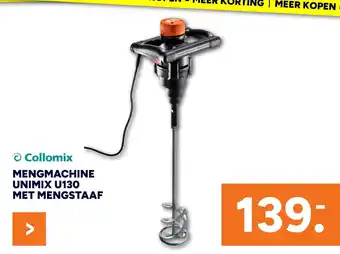 BOUWMAAT Mengmachine Unimix U130 Met Mengstaaf aanbieding