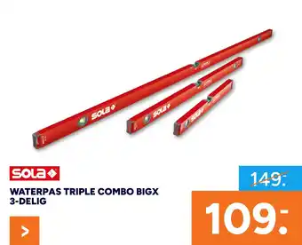 BOUWMAAT Waterpas Triple Combo Bigx 3-Delig aanbieding
