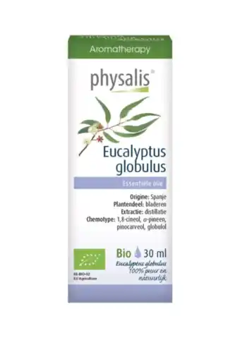 De Online Drogist Physalis Aromatherapy Eucalyptus Globulus Essentiele Olie Bio aanbieding