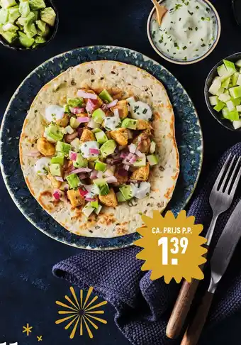 ALDI Tortilla wraps / met kip, appel en avocado. aanbieding