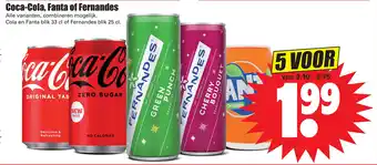 Dirk Coca-Cola, Fanta of Fernandes aanbieding