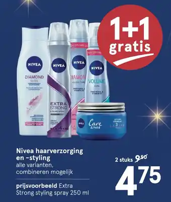 Etos Nivea haarverzorging en -styling aanbieding