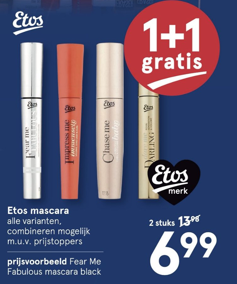 Etos mascara aanbieding bij Etos
