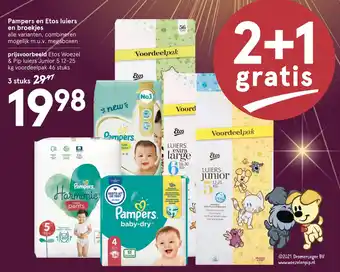 Etos Pampers en Etos luiers en broekjes aanbieding