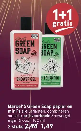 Etos Marcel'S Green Soap papier en mini's aanbieding