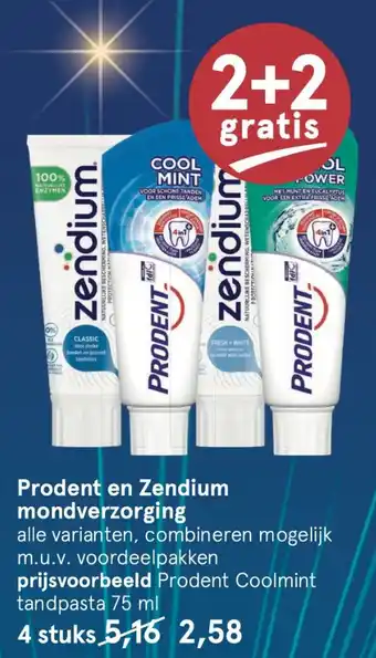 Etos Prodent en Zendium mondverzorging aanbieding