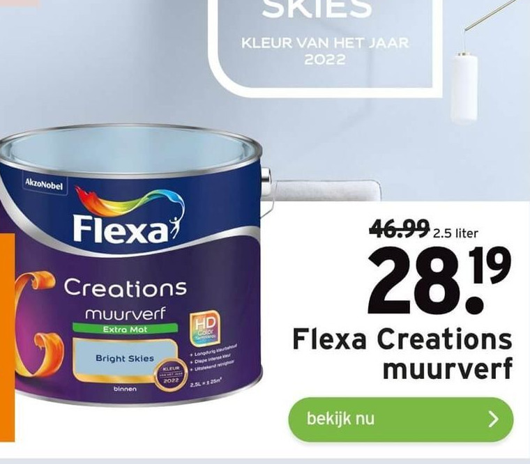 Flexa Creations muurverf aanbieding bij GAMMA