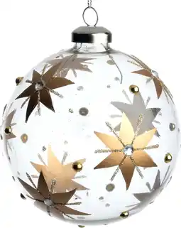 Intratuin Intratuin kerstbal Mallaig transparant / goud D 8 cm aanbieding