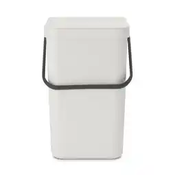 Amazon Brabantia Sort & Go Prullenbak, Afvalemmer, Light Grey , 25 Liter aanbieding