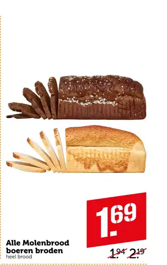 Coop Alle Molenbrood boeren broden aanbieding