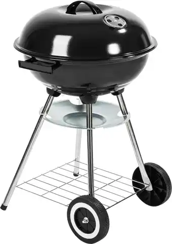 Praxis Tectake - Kogelbarbecue Met Wielen Ø 41,5cm - Kogelbarbecue - Met 2 Wielen aanbieding