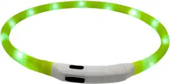 Intratuin Intratuin verlichte hondenhalsband geel 35 - 65 cm aanbieding
