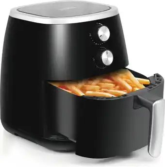 Bol.com Royalty Line - 1500W - Airfryer XXL - 5 liter - Heteluchtfriteuse - 1400gr friet - Zwart aanbieding