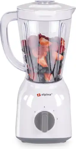 Bol.com alpina Blender - 15 Liter - 400 Watt - Turbofunctie - Kunststof Kan - Wit aanbieding