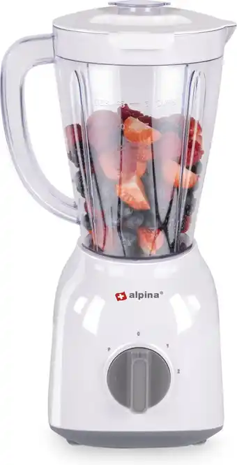 Bol.com alpina Blender - 15 Liter - 400 Watt - Turbofunctie - Kunststof Kan - Wit aanbieding