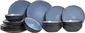 Bol.com Serviesset Santorini - 18-delig - Blauw aanbieding
