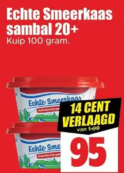 Dirk Echte Smeerkaas sambal 20+ aanbieding