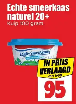Dirk Echte smeerkaas naturel 20+ Kuip aanbieding
