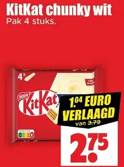 Dirk KitKat chunky wit aanbieding