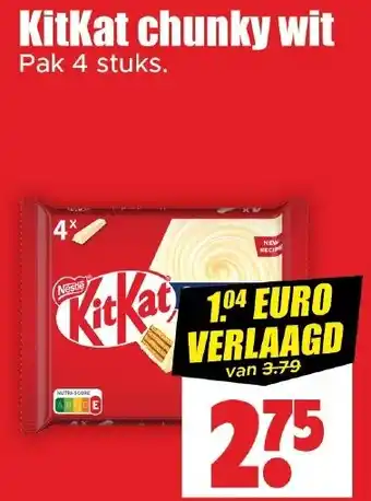 Dirk KitKat chunky wit aanbieding
