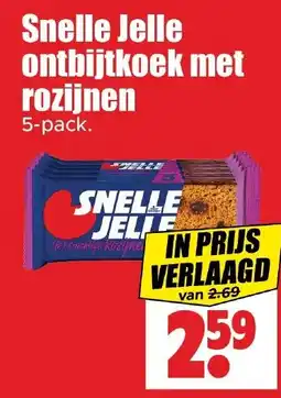 Dirk Snelle Jelle ontbijtkoek met rozijnen aanbieding