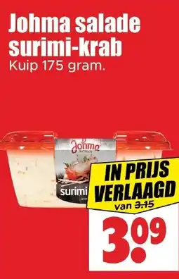 Dirk Johma salade surimi-krab aanbieding