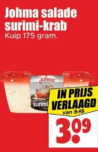 Dirk Johma salade surimi-krab aanbieding