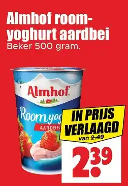 Dirk Almhof room- yoghurt aardbei aanbieding