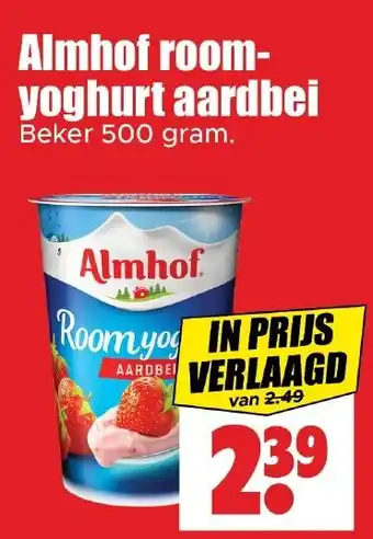 Dirk Almhof room- yoghurt aardbei aanbieding
