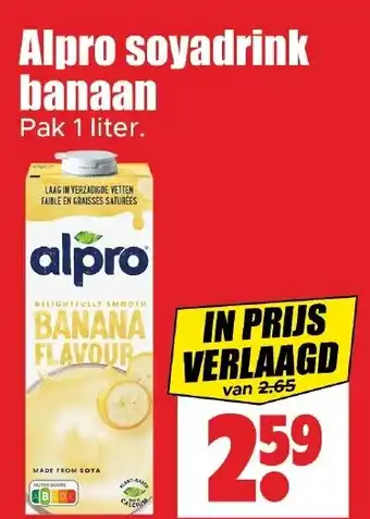 Dirk Alpro soyadrink banaan aanbieding