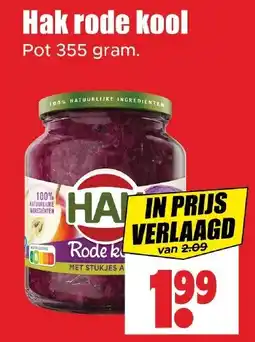 Dirk Hak rode kool aanbieding