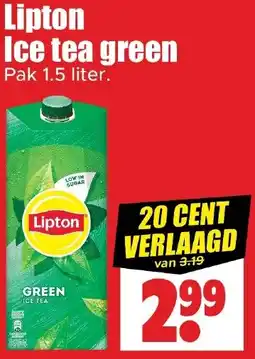 Dirk Lipton Ice tea green aanbieding