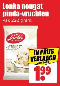 Dirk Lonka nougat pinda-vruchten aanbieding