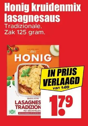 Dirk Honig kruidenmix lasagnesaus Tradizionale aanbieding