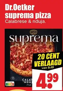 Dirk Dr.Oetker suprema pizza Calabrese & nduja aanbieding