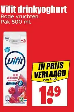 Dirk Vifit drinkyoghurt Rode vruchten aanbieding