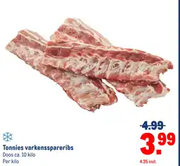 Makro Tonnies varkensspareribs aanbieding