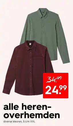 HEMA Alle heren overhemden aanbieding