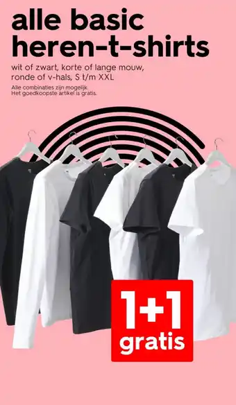 HEMA Alle basic heren t shirts aanbieding