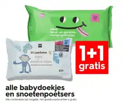 HEMA Alle babydoekjes en snoetenpoetsers aanbieding