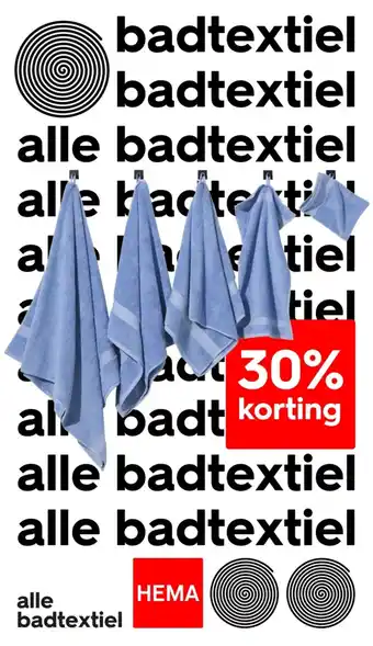 HEMA Alle badtextiel aanbieding