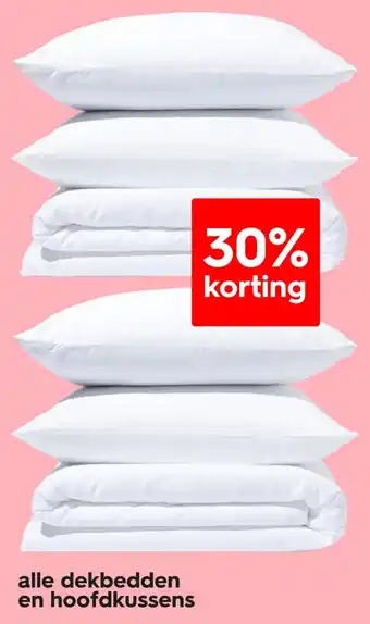 HEMA Alle dekbedden en hoofdkussens aanbieding