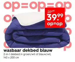 HEMA Wasbaar dekbed blauw aanbieding