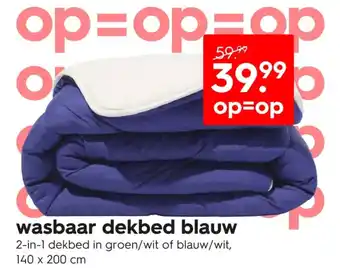 HEMA Wasbaar dekbed blauw aanbieding